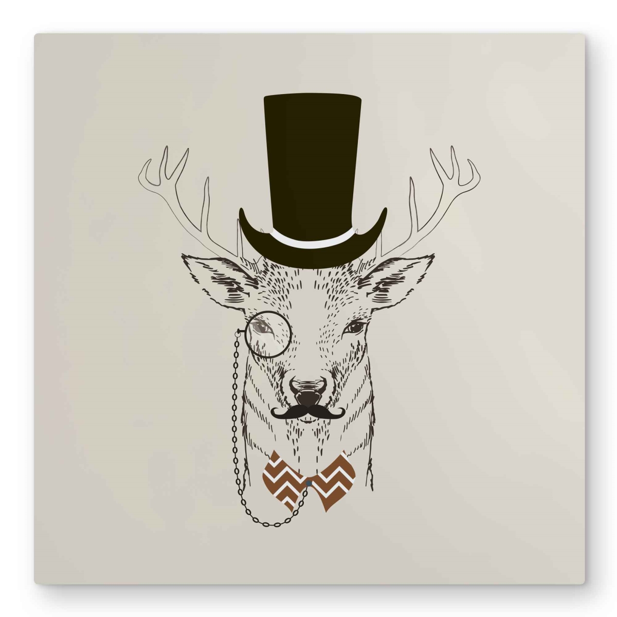 C1MP323220S6AR 32 x 32 in. Aristocrat Roe Deer - Rustic Metal Print Wall Art for Children