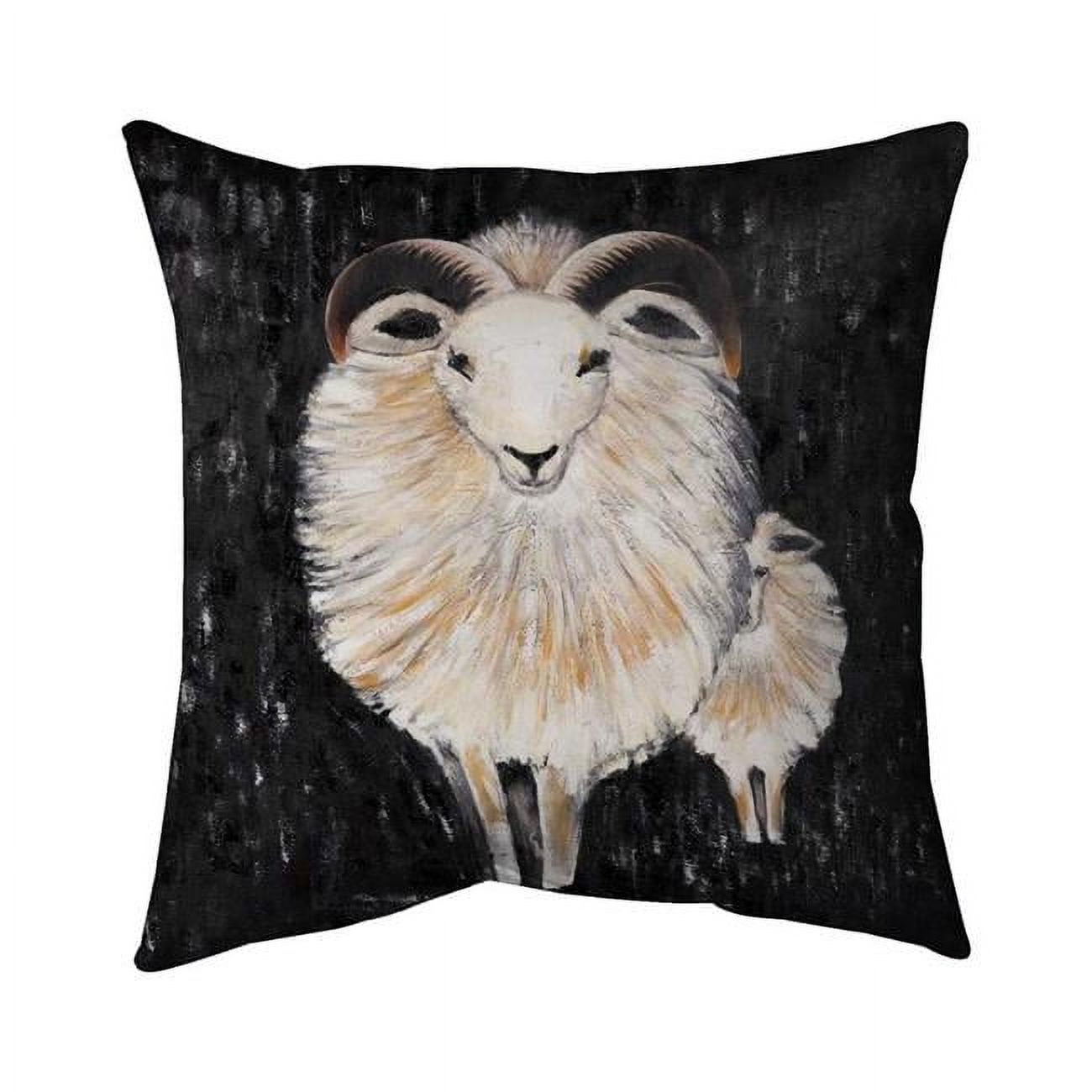 26 x 26 in. Two Bushy Ram-Double Sided Print Indoor Pillow