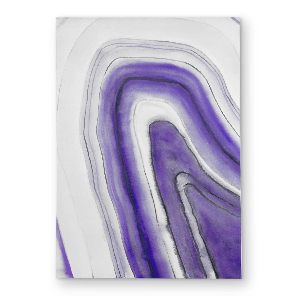 C1ROAR578YXSOT 5 x 7 ft. Purple Geode Round Area Rug - Illustrative Outdoor Home Decor