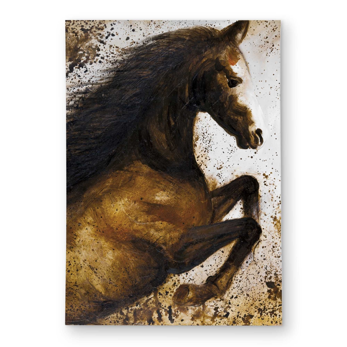 C1ROAR57B7TVNN 5 x 7 ft. Horse Rushing Into The Dust - Brown Outdoor Rectangle Area Rug - Decor