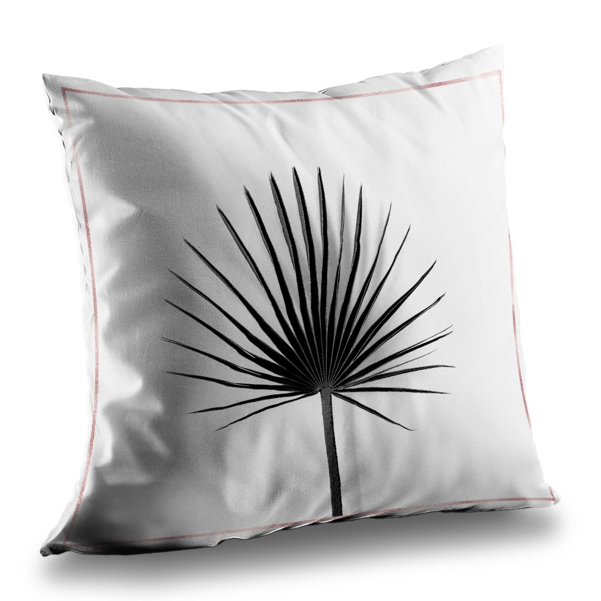 C1PC141447F48N 14 x 14 in. Cabbage Palm Leaf Throw - Minimalist Botanical Home Decor