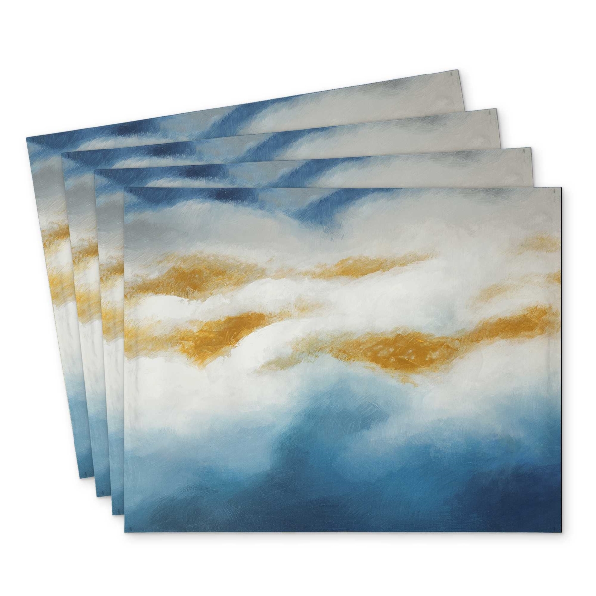 Picture of Begin Home Decor C4PP1418A06AJP 14 x 18 in. Abstract Clouds Polyester Placemat - Stylish Design - Set of 4