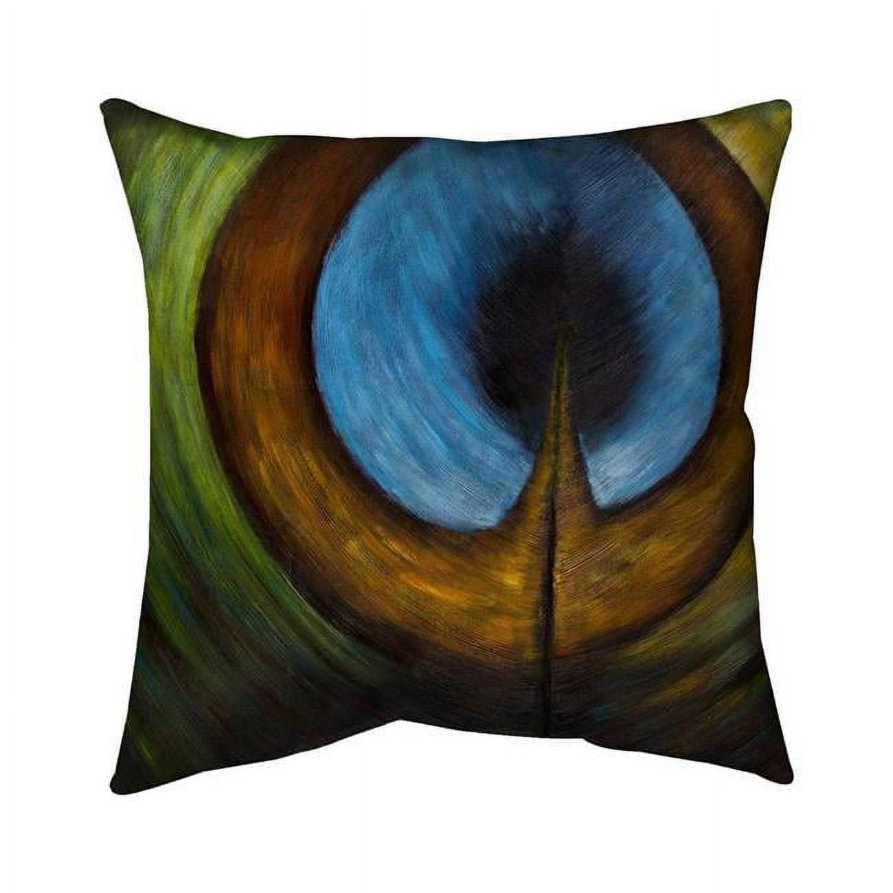 26 x 26 in. Peacock Feather Center-Double Sided Print Indoor Pillow