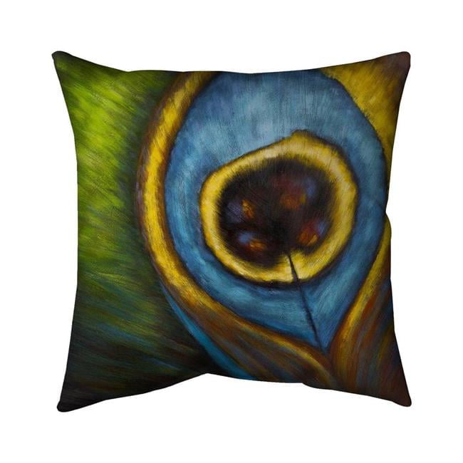 26 x 26 in. Peacock Feather Closeup-Double Sided Print Indoor Pillow