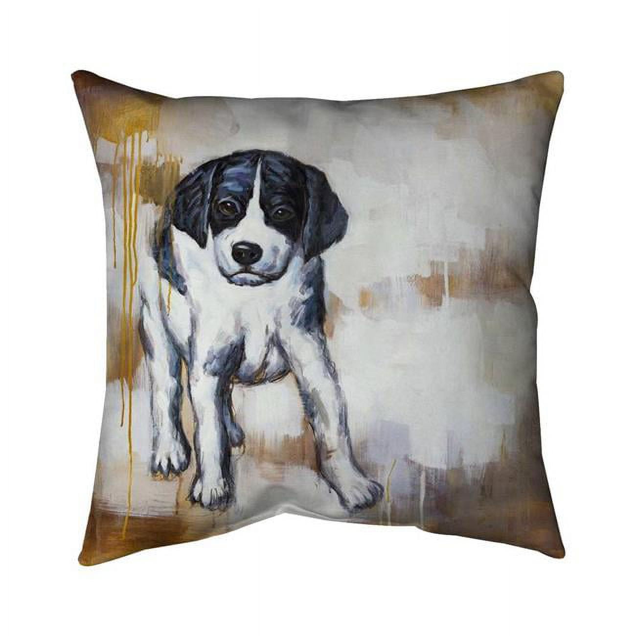 26 x 26 in. Curious Puppy Dog-Double Sided Print Indoor Pillow