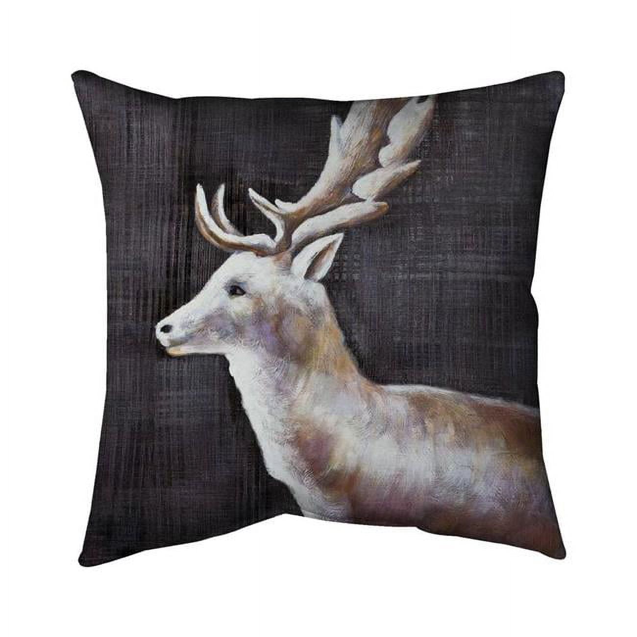 26 x 26 in. Deer Profile View in the Dark-Double Sided Print Indoor Pillow
