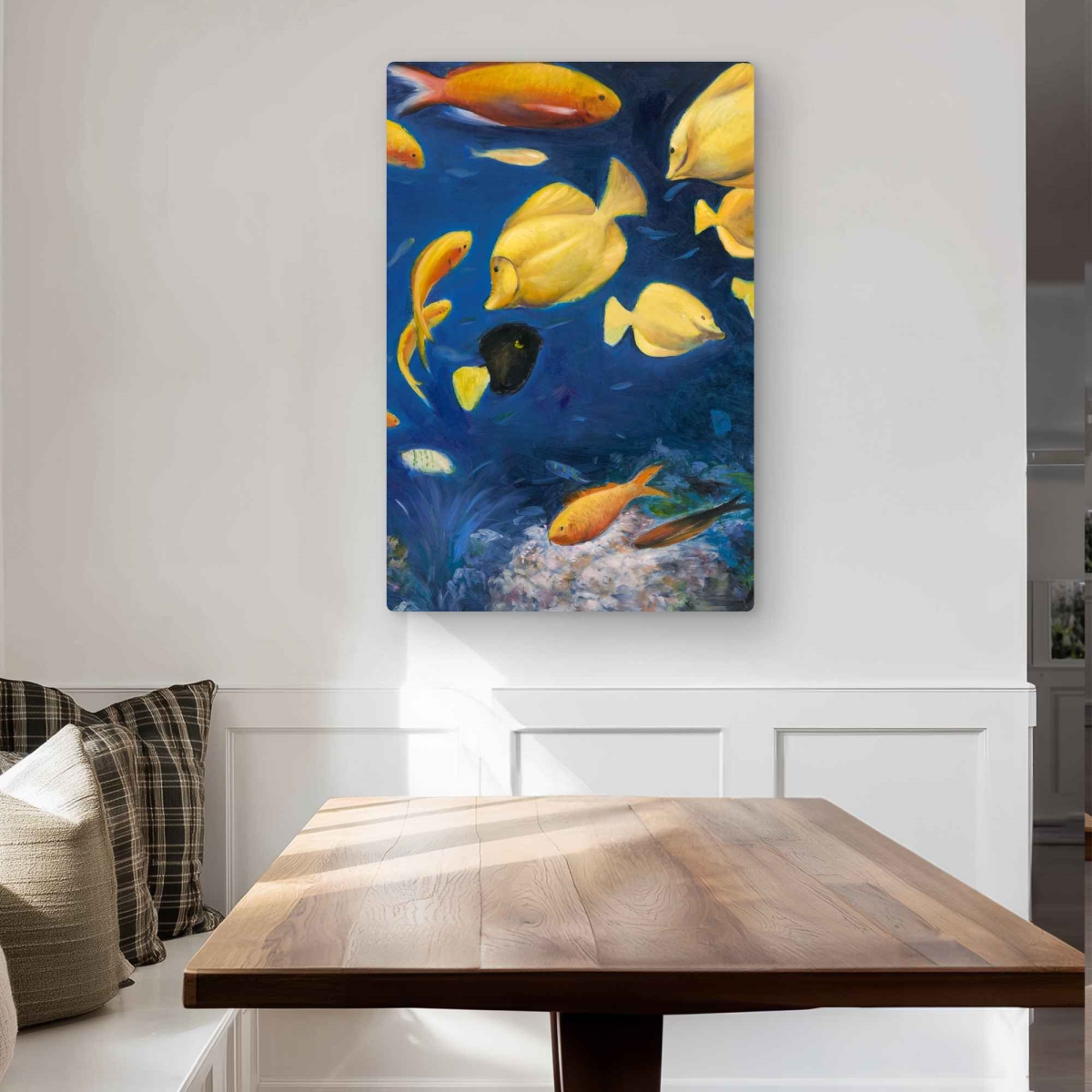 C1MP2436FM8Z3N 24 x 36 in. Fish Under the Sea Wall Art - Contemporary Livingroom Metal Print
