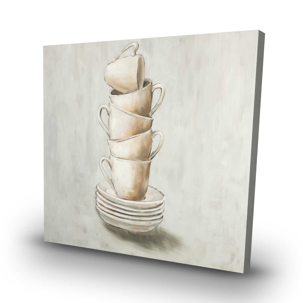 C1RC3232RURE1K 32 x 32 in. Stacked Cups - Contemporary Kitchen Canvas for Home Decor