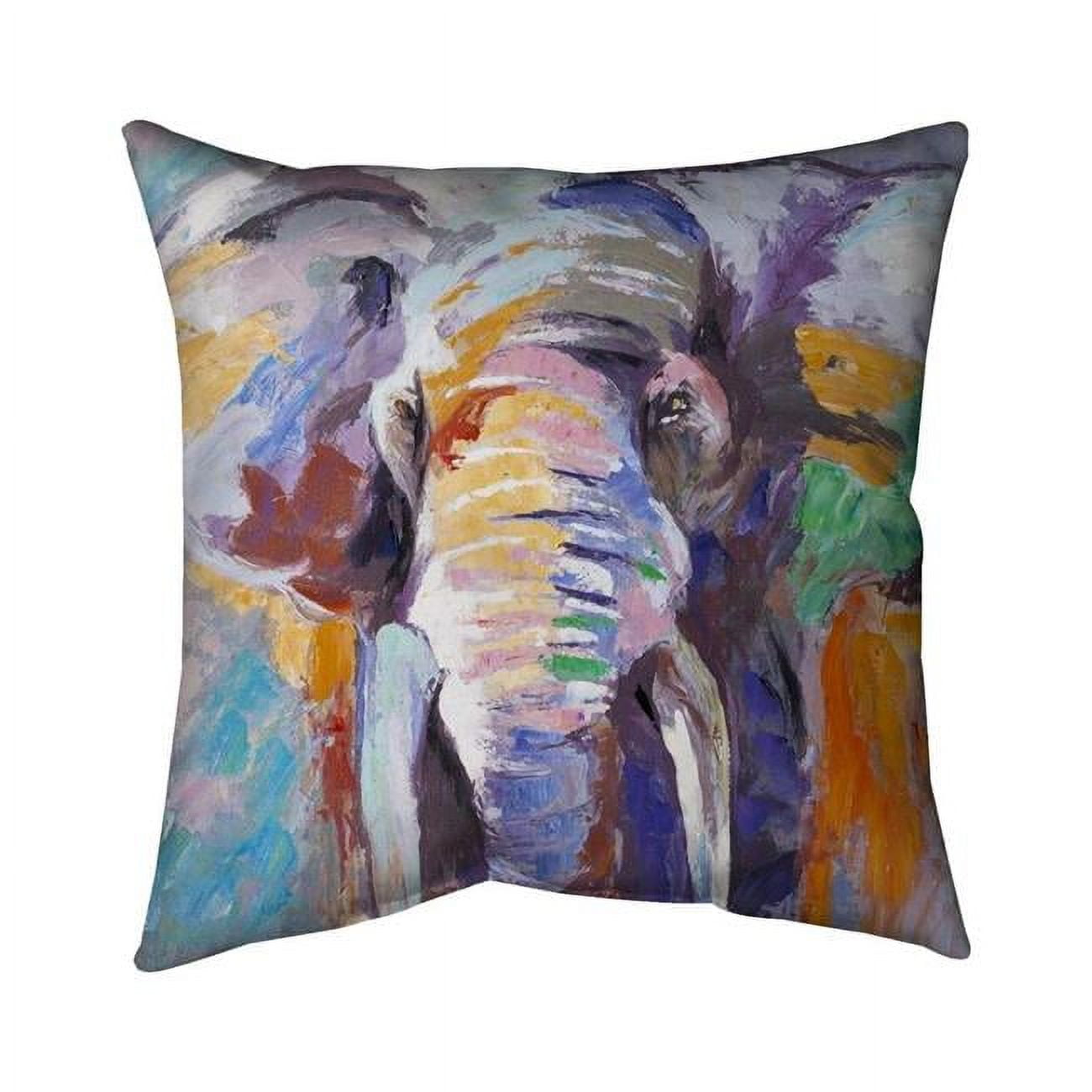 26 x 26 in. Elephant In Pastel Color-Double Sided Print Indoor Pillow