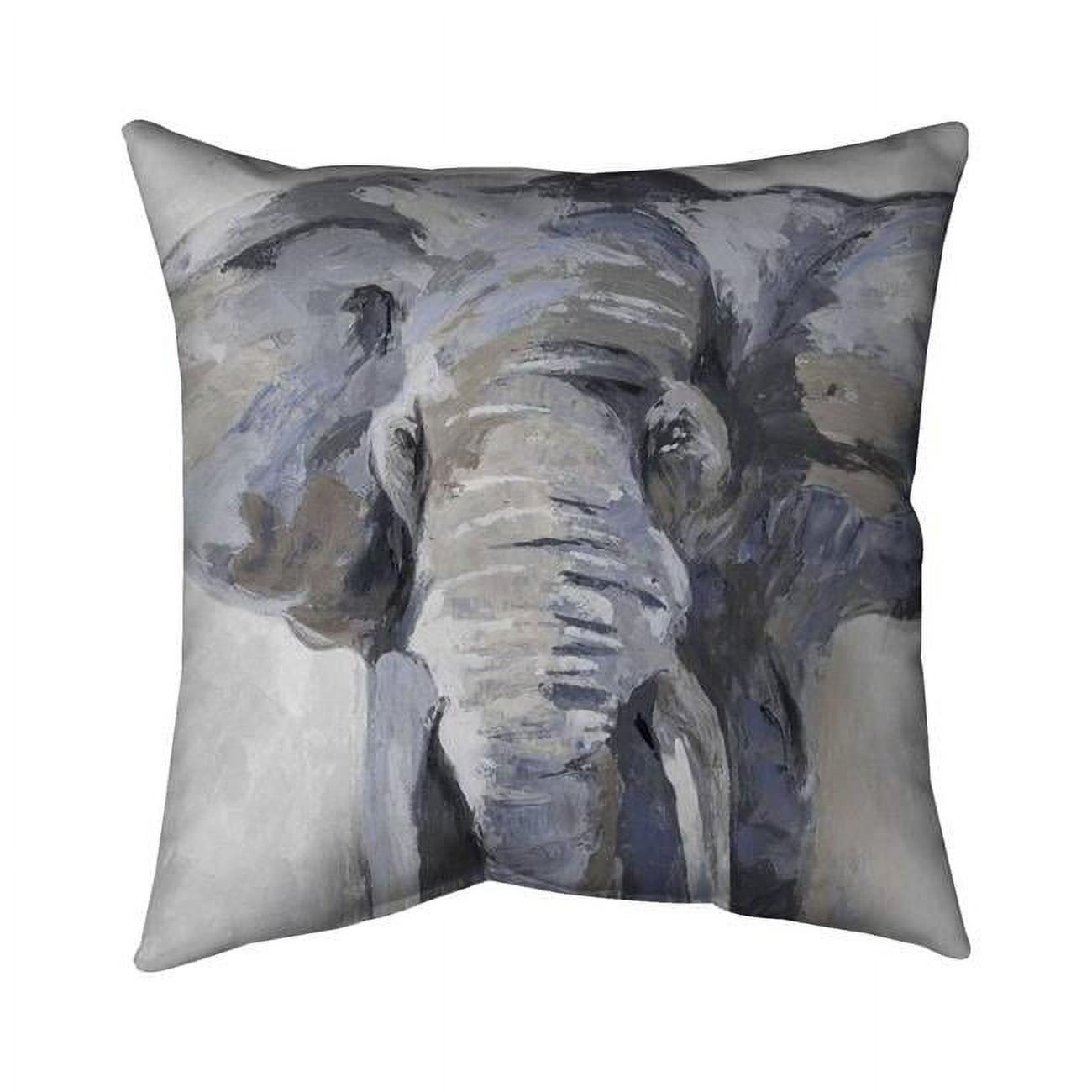 26 x 26 in. Pastel Blue Elephant-Double Sided Print Indoor Pillow