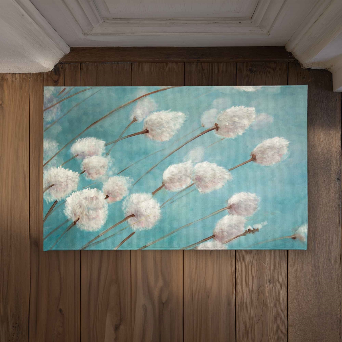 CODM2134POMXNR 21 x 34 in. Cotton Grass Plants in the Wind - Romantic Indoor & Outdoor Door Mat
