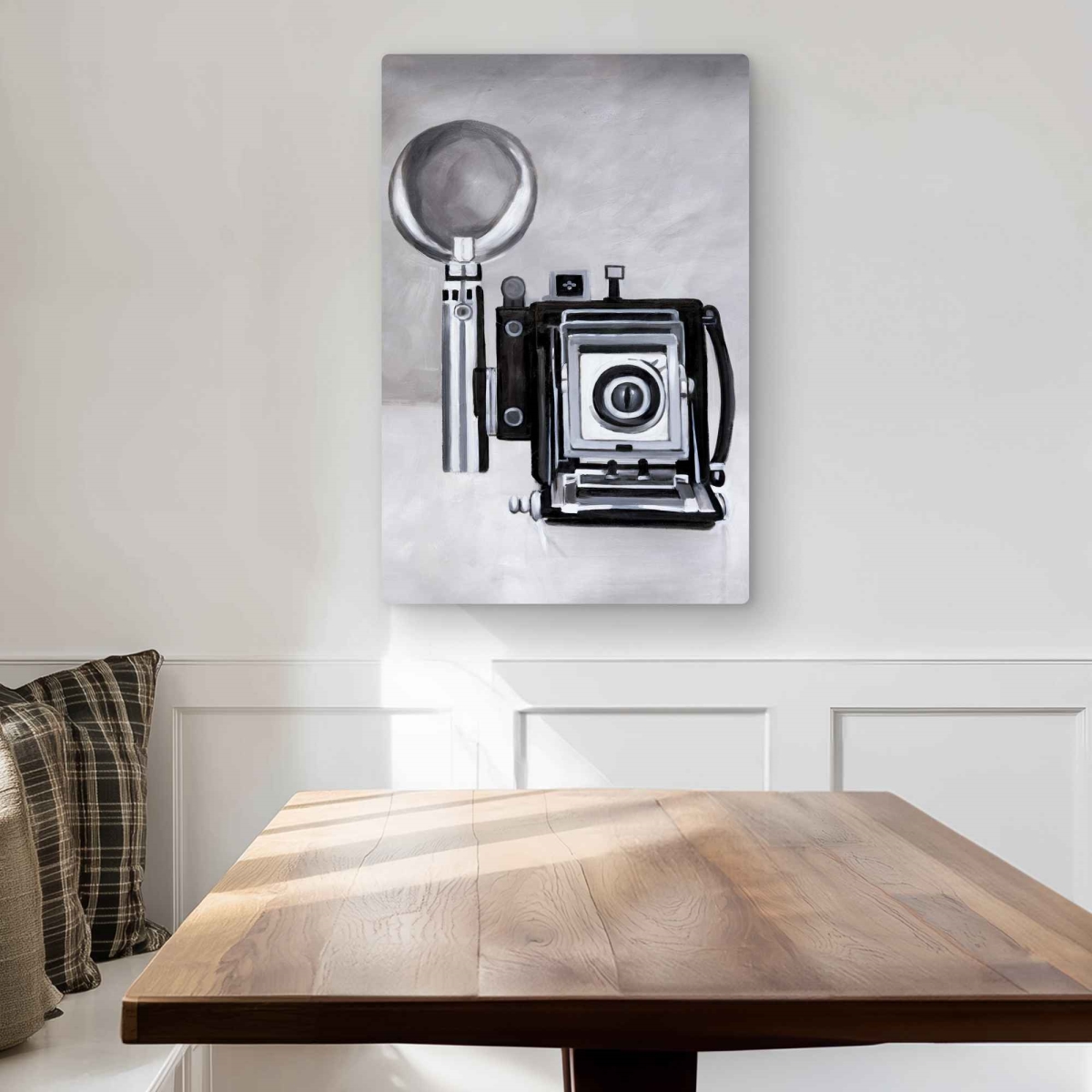 C1MP2030MDH46Z 20 x 30 in. Antique Camera Vintage Metal Print Wall Art - Unique Home Decor