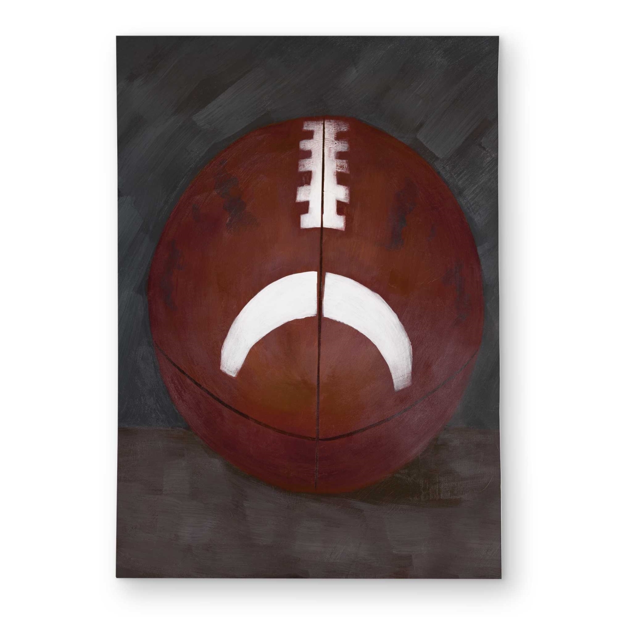 C1ROAR5720EHMT 5 x 7 ft. Football Ball Man Cave Brown Outdoor Rectangle Area Rug for Home Decor