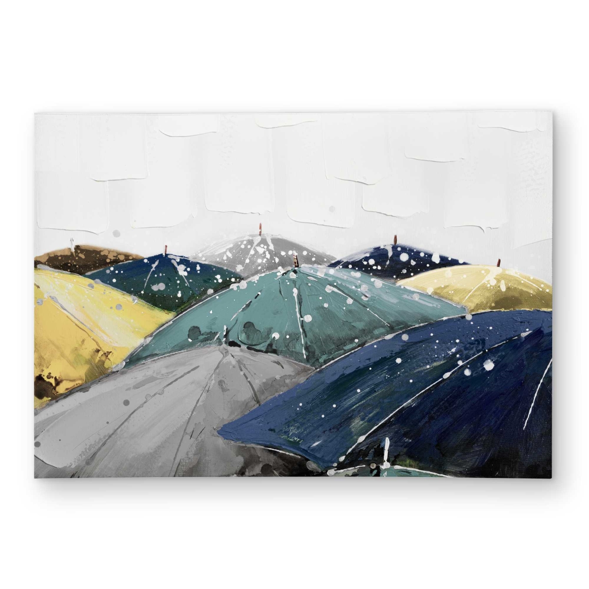 C1ROAR573EAHB1 5 x 7 ft. Umbrellas Contemporary Blue Outdoor Rectangle Area Rug for Home Decor