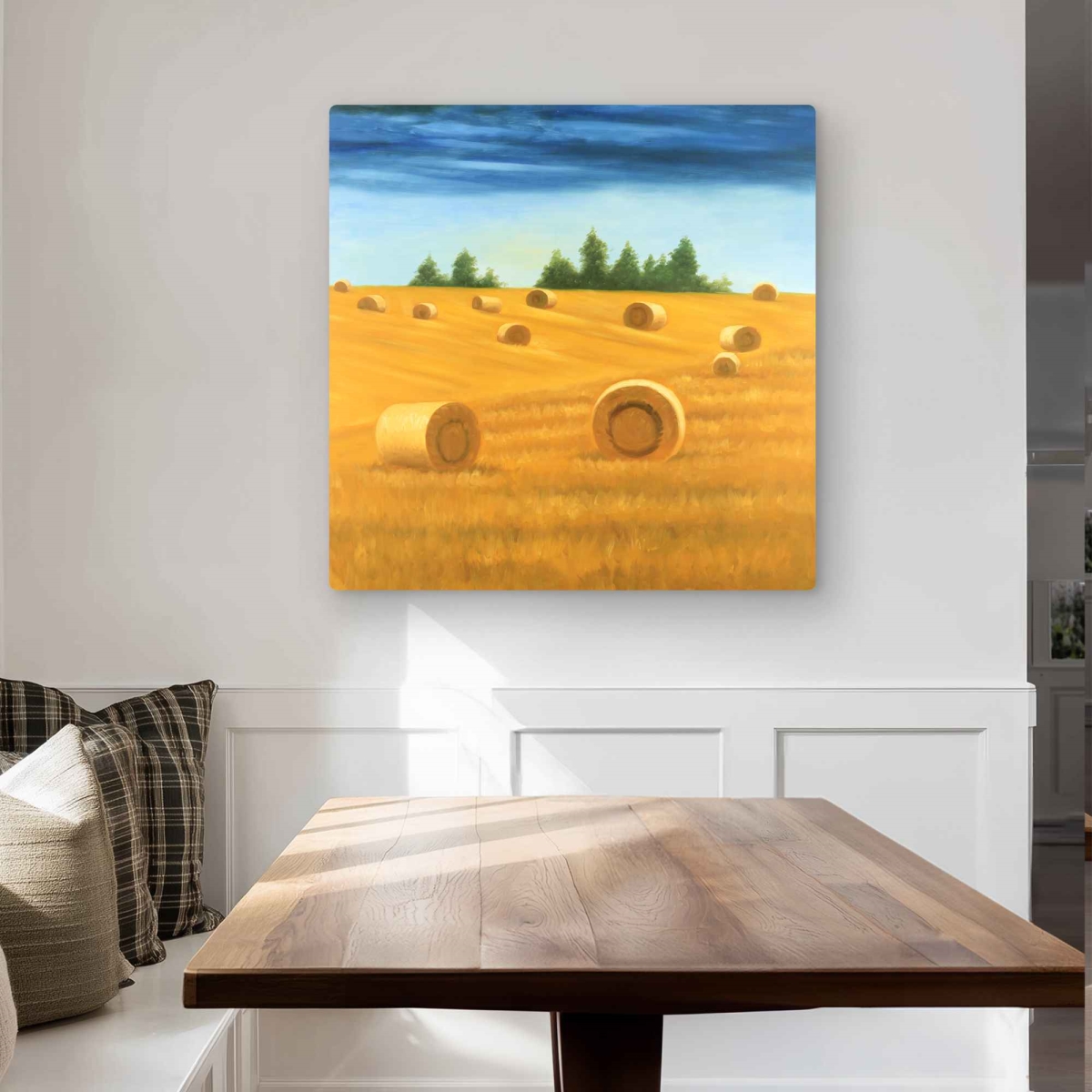 C1MP32323FZ9O2 32 x 32 in. Landscape of the Countryside Wall Art - Trees Landscapes Metal Print