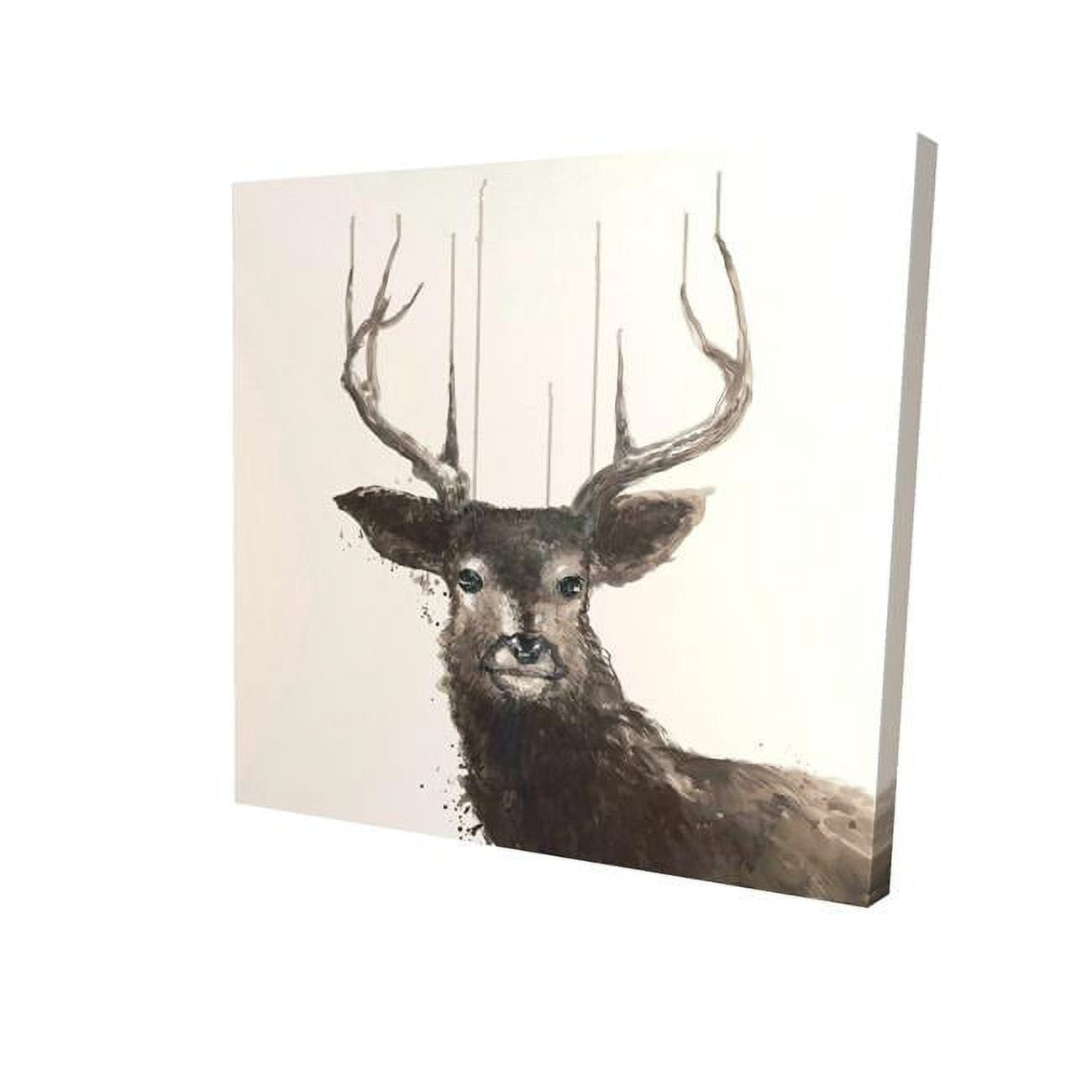 12 x 12 in. Abstract Deer-Print on Canvas