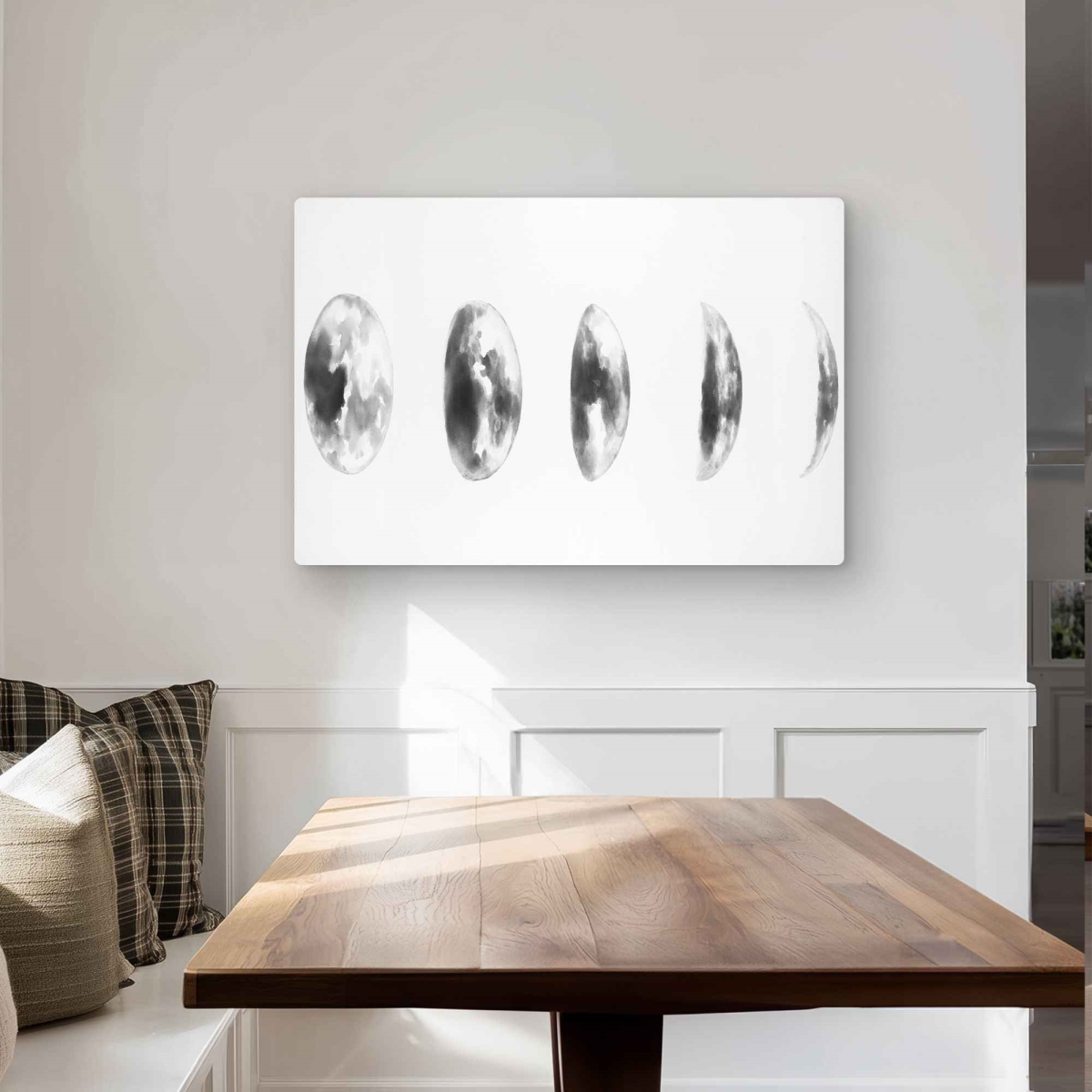 C1MP24360VB2U1 24 x 36 in. Black & White Eclipse - Metal Print Wall Art for Bedroom Decor