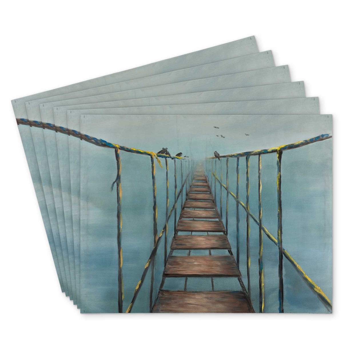 Picture of Begin Home Decor C6PP1418ZHS50Q 14 x 18 in. In The Jungle Polyester Placemat - Home Decor Accent - Set of 6
