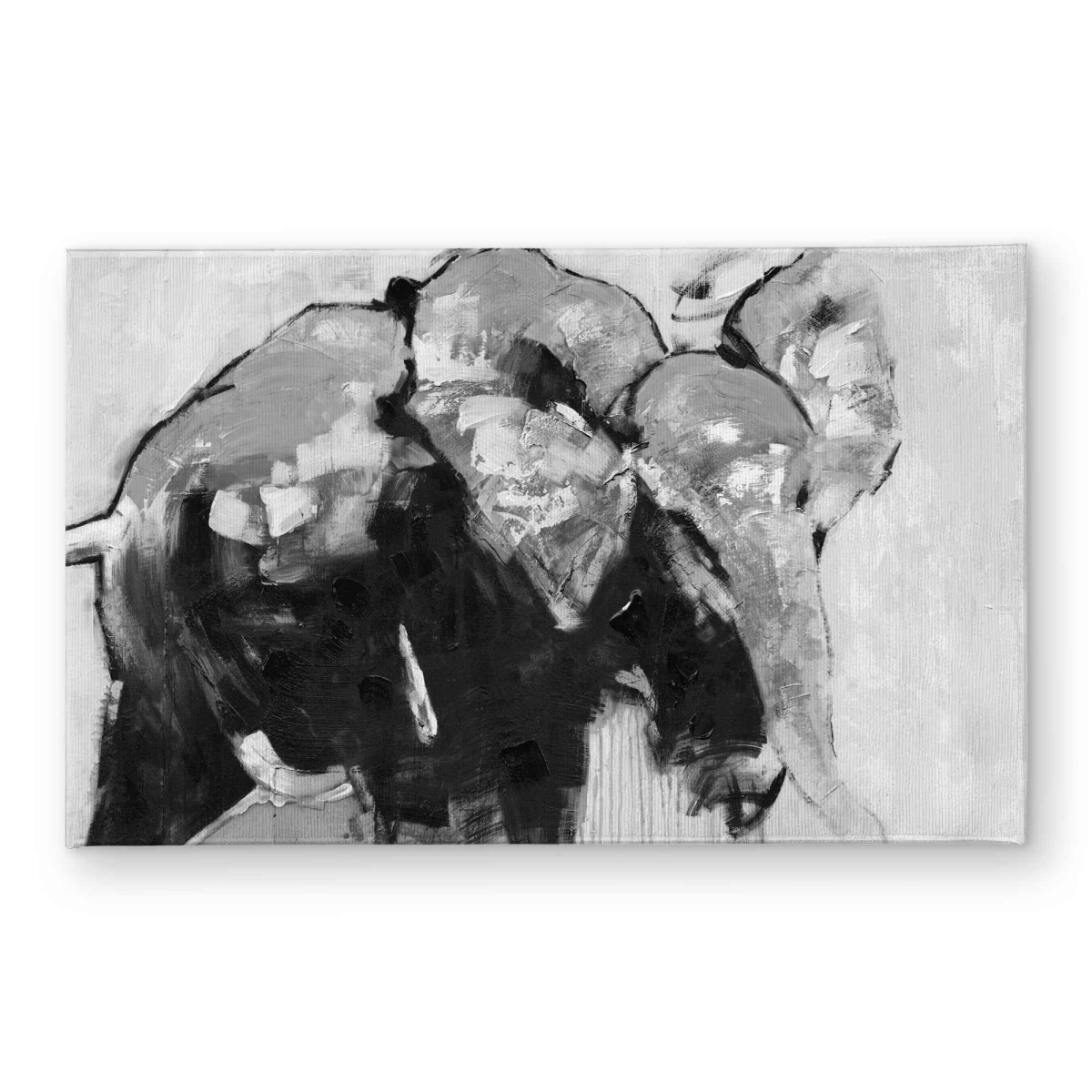 CODM2134O1ECAI 21 x 34 in. Monochrome Abstract Elephant - Contemporary Door Mat