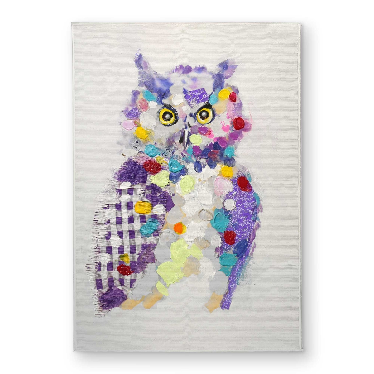 CODM17246GFF2V 17 x 24 in. Textured Abstract Owl Door Mat - Turquoise Home Decor