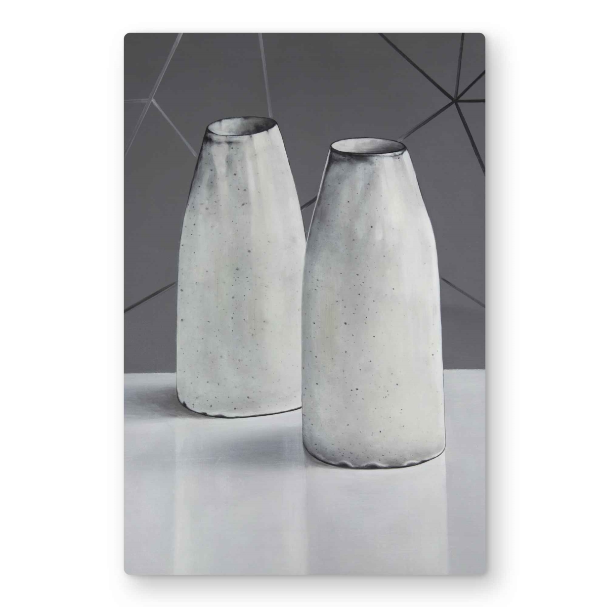 C1MP2436KFN9ZH 24 x 36 in. Vases - Still Life Office Metal Print Wall Art for Home Decor