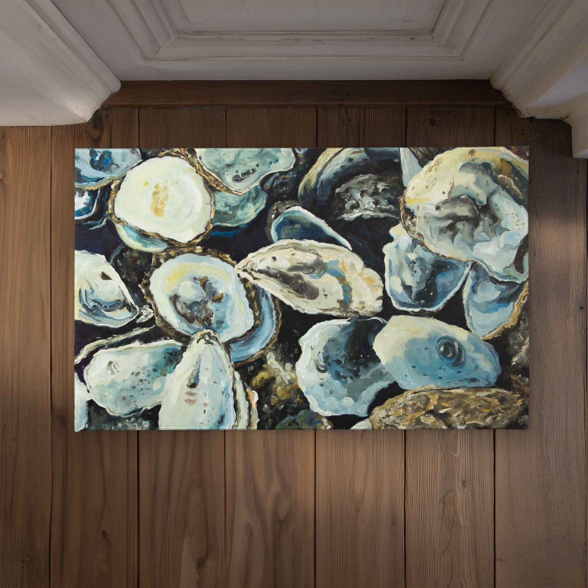 CODM2134P4MJ4Z 21 x 34 in. Oyster Shells Indoor & Outdoor Door Mat - Coastal Home Decor