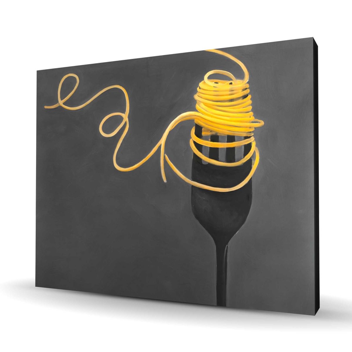 C1RC4860BT4BEG 48 x 60 in. Spaghetti Pasta Around A Fork - Still Life Canvas Art Decor