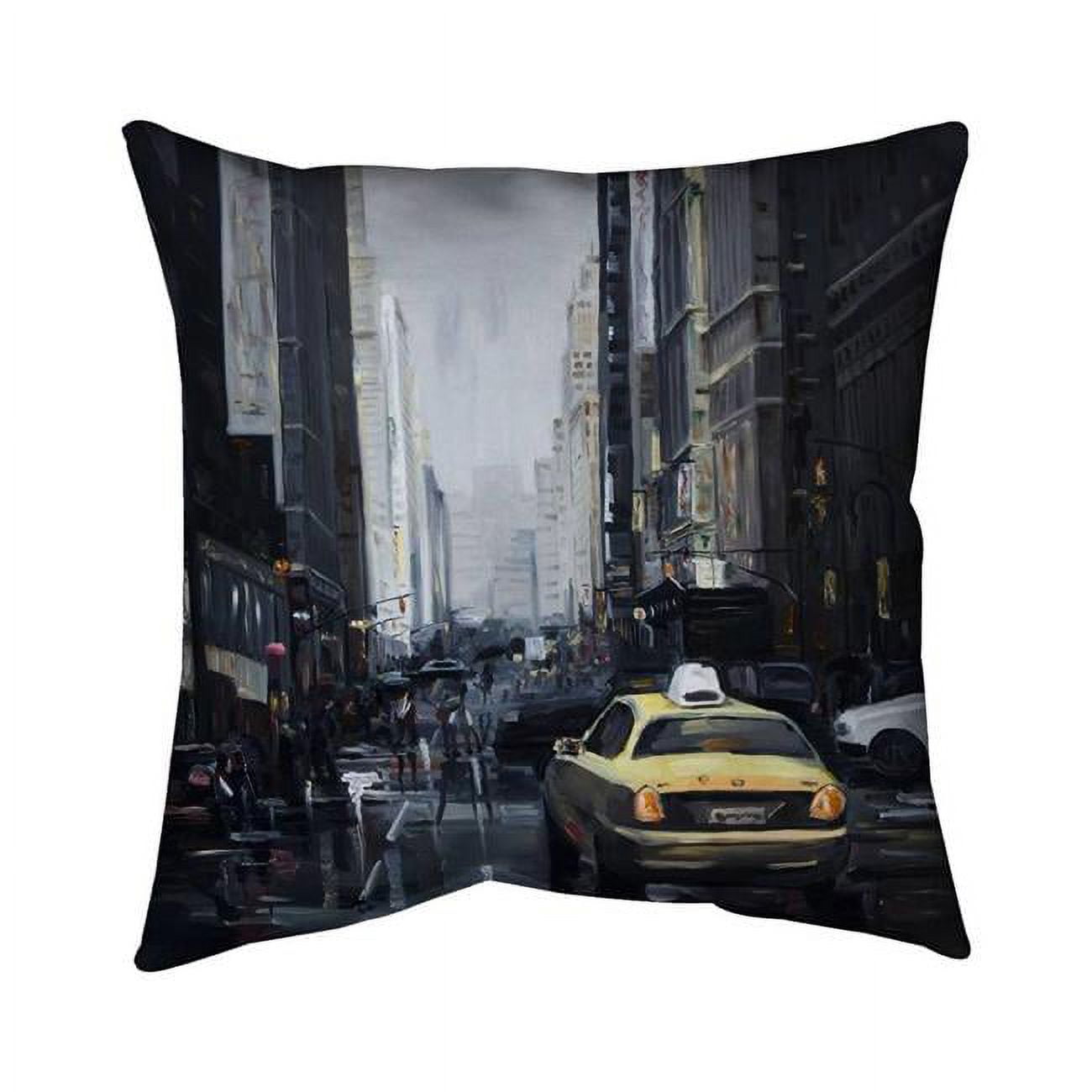 26 x 26 in. New York in the Dark-Double Sided Print Indoor Pillow