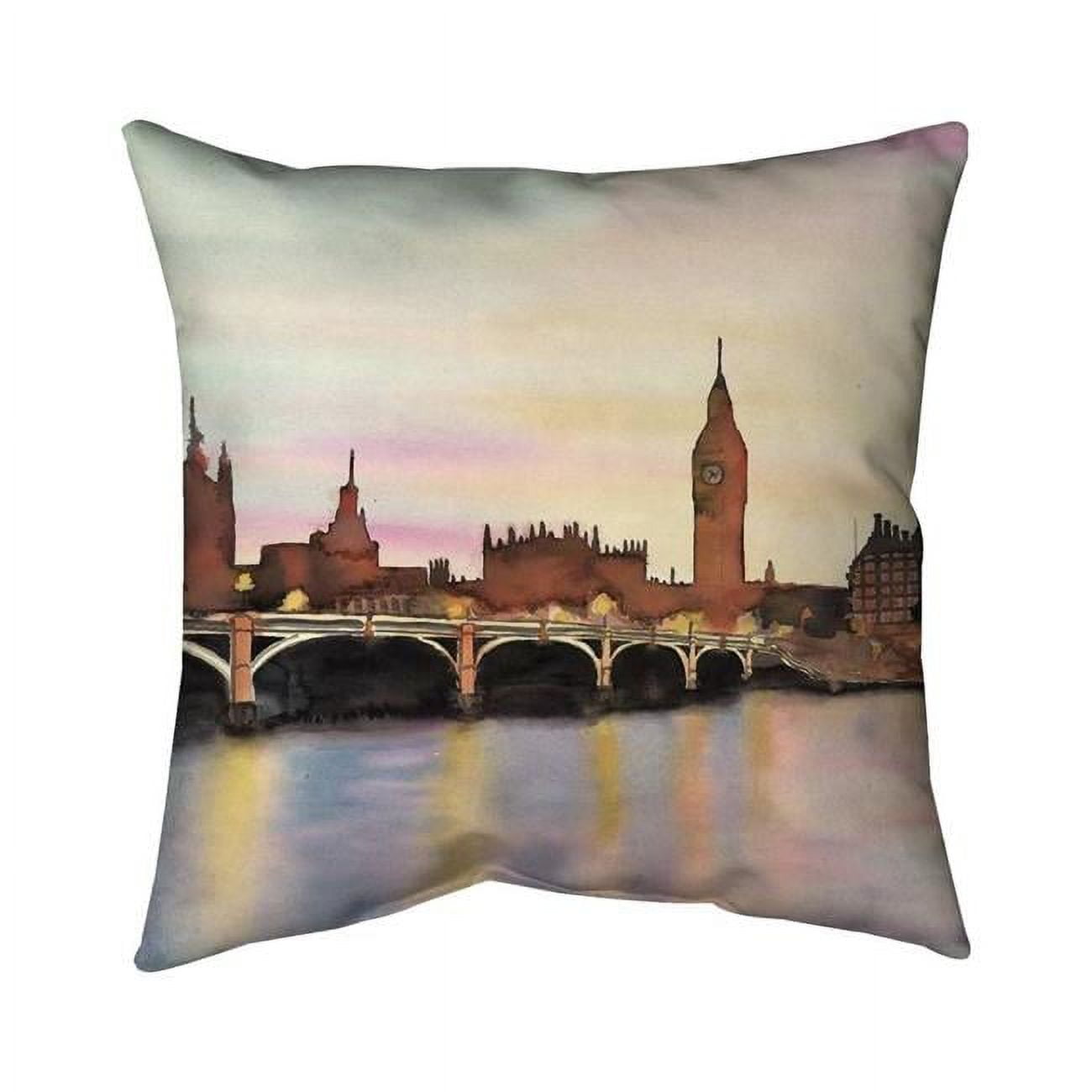 26 x 26 in. Sunset on the Big Ben-Double Sided Print Indoor Pillow