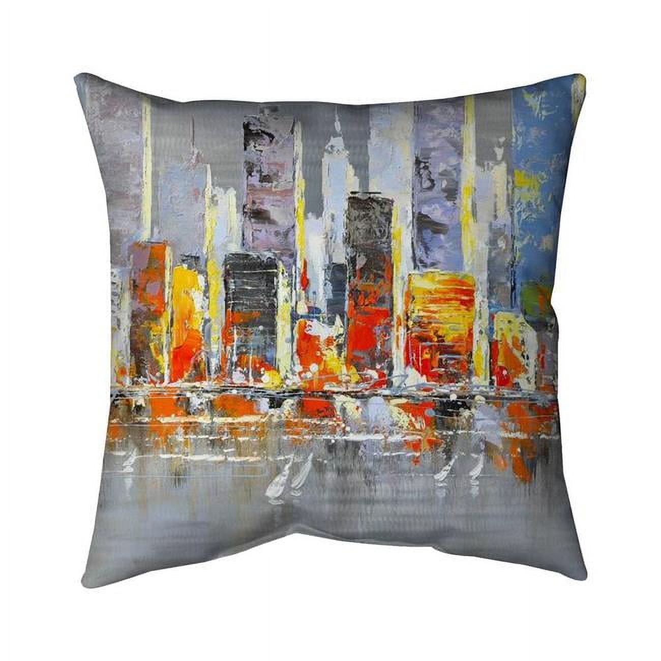 26 x 26 in. Color Splash Cityscape-Double Sided Print Indoor Pillow