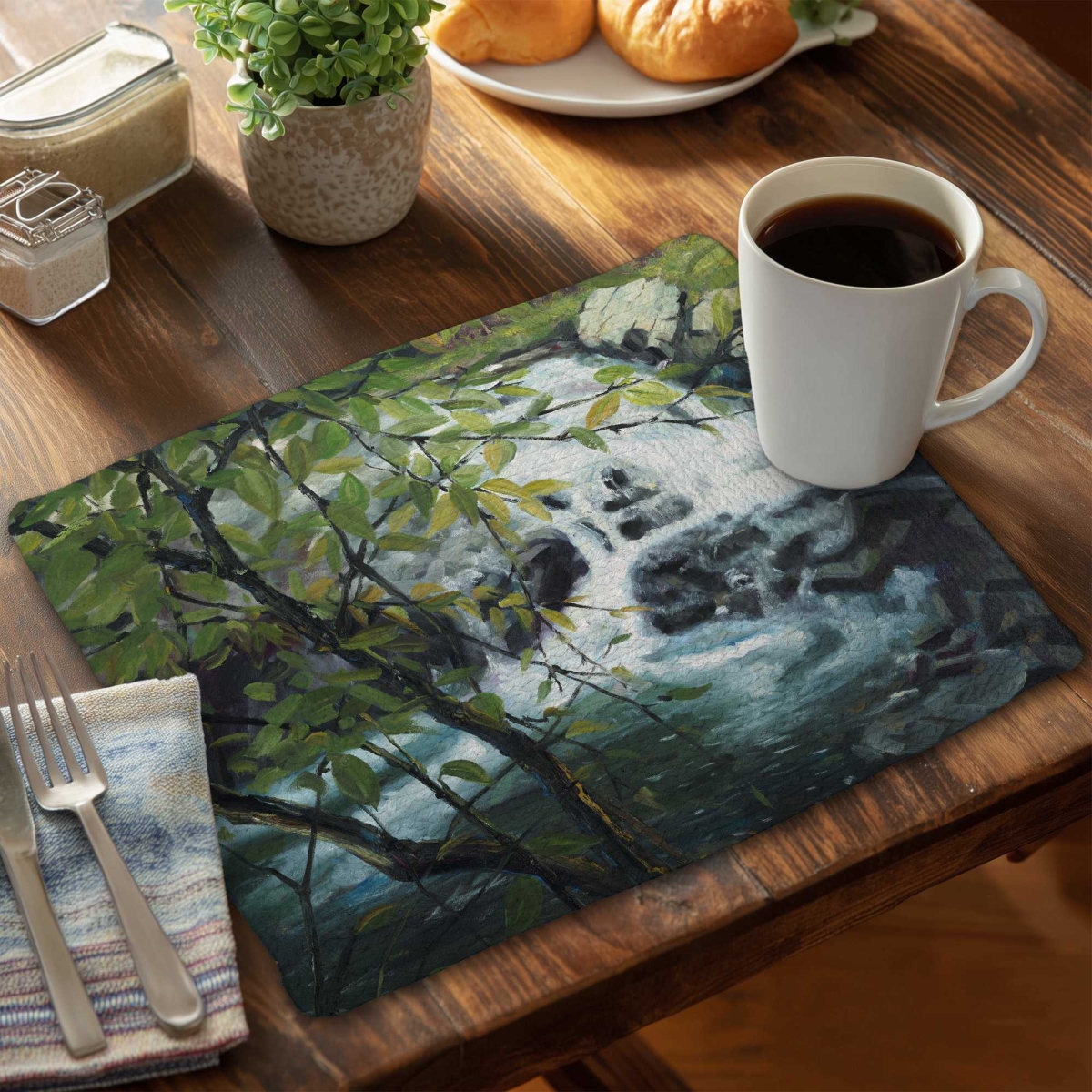 Picture of Begin Home Decor C6BP1418DS37B3 14 x 18 in. Peaceful Fall Braided Polyester Placemat - Home Decor Accent - Set of 6