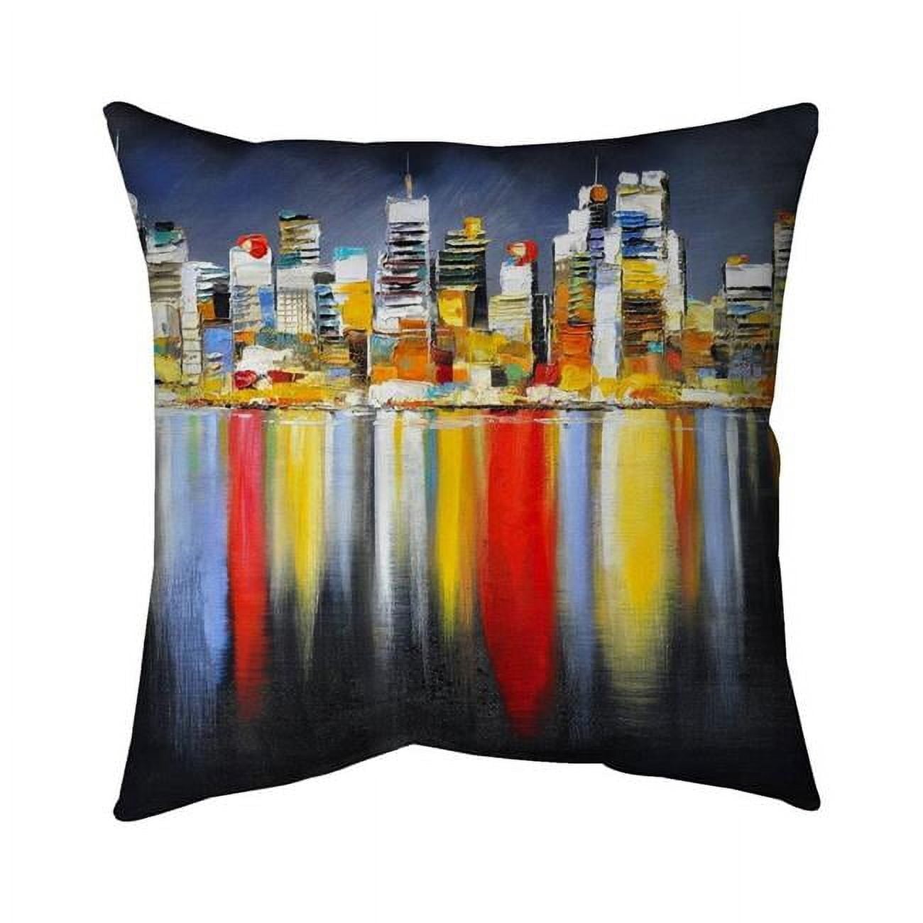26 x 26 in. Colorful Reflection of A Cityscape by Night-Double Sided Print Indoor Pillow