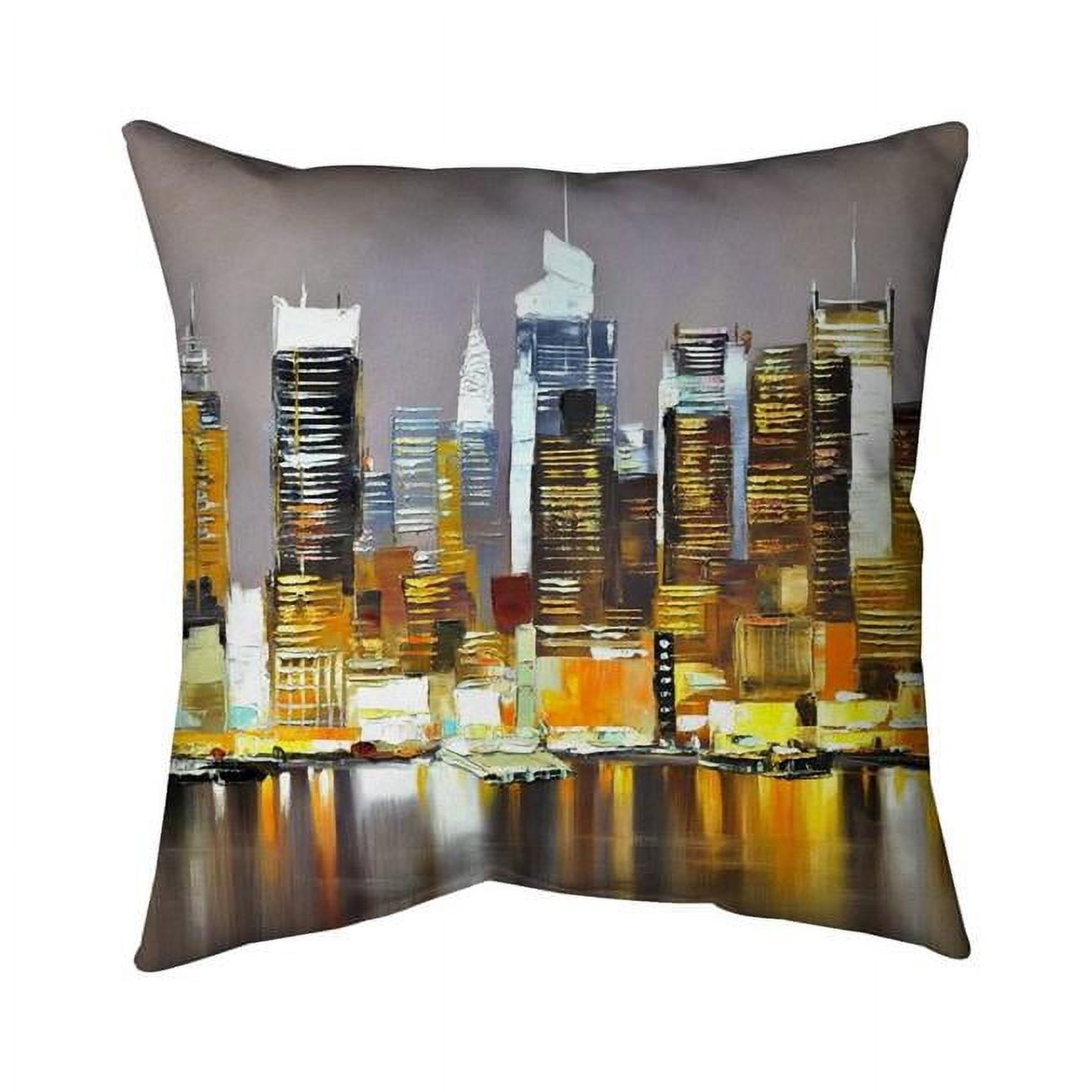 26 x 26 in. Texturized Skyscrapers by Night-Double Sided Print Indoor Pillow
