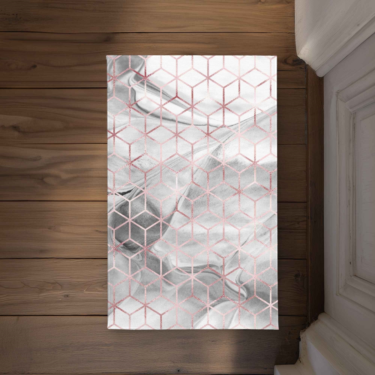 CODM2134U1DLSK 21 x 34 in. Symmetry Pattern Modern Indoor & Outdoor Door Mat - Home Decor