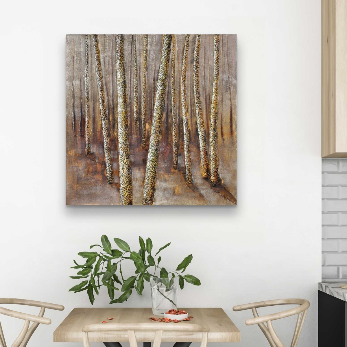 C1RC3232NQWW7B 32 x 32 in. Forest - Contemporary Trees Canvas - Art Print