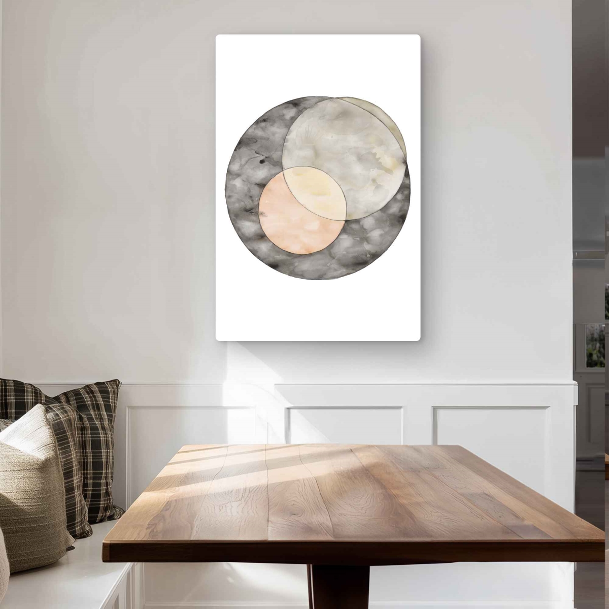 C1MP2436BA08CA 24 x 36 in. Interlocking - Office Abstract Metal Print Wall Art for Home Decor