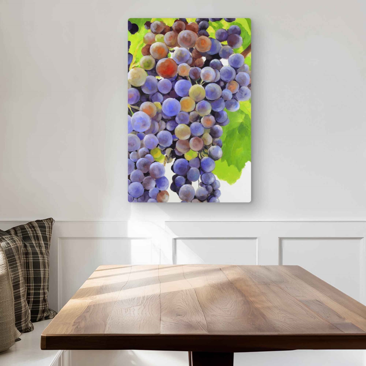 C1MP2030H6SANA 20 x 30 in. Bunch of Grapes Wall Art - Still Life Purple Metal Print