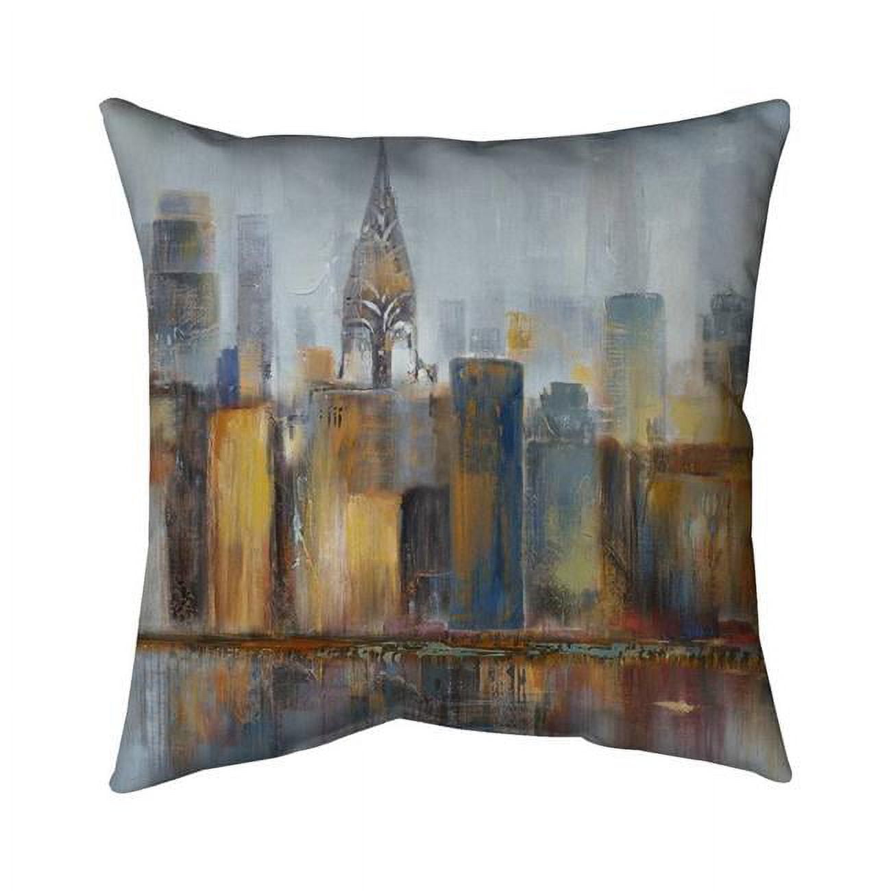 26 x 26 in. Cityscape with Chrysler Building-Double Sided Print Indoor Pillow