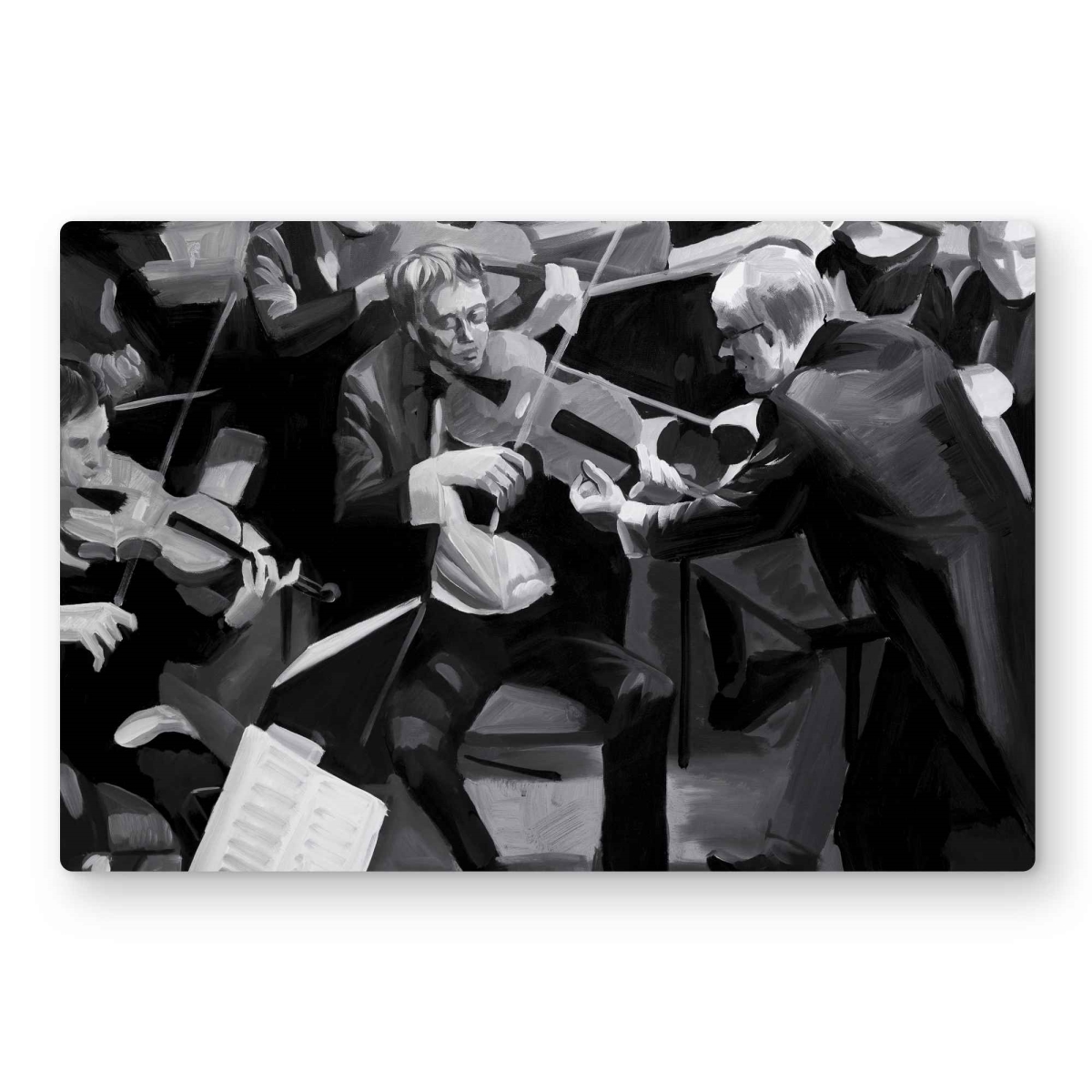 C1MP2436YB6QYE 24 x 36 in. Symphony Orchestra Performing Wall Art - Figurative Metal Print Decor