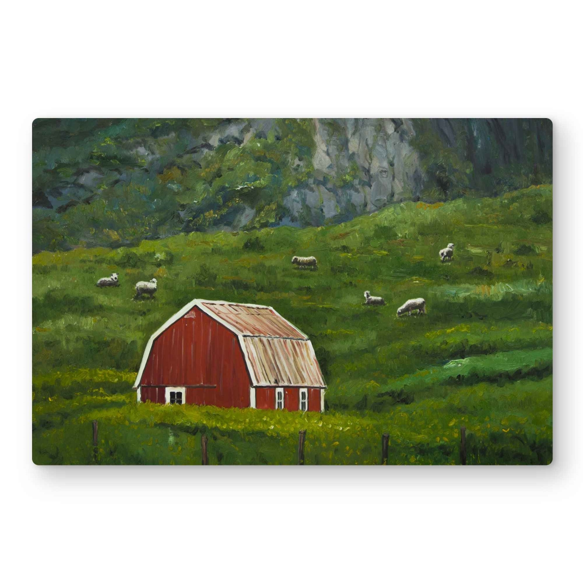 C1MP2436YQ0CXC 24 x 36 in. Life in the Countryside Wall Art - Kitchen Mountains Metal Print