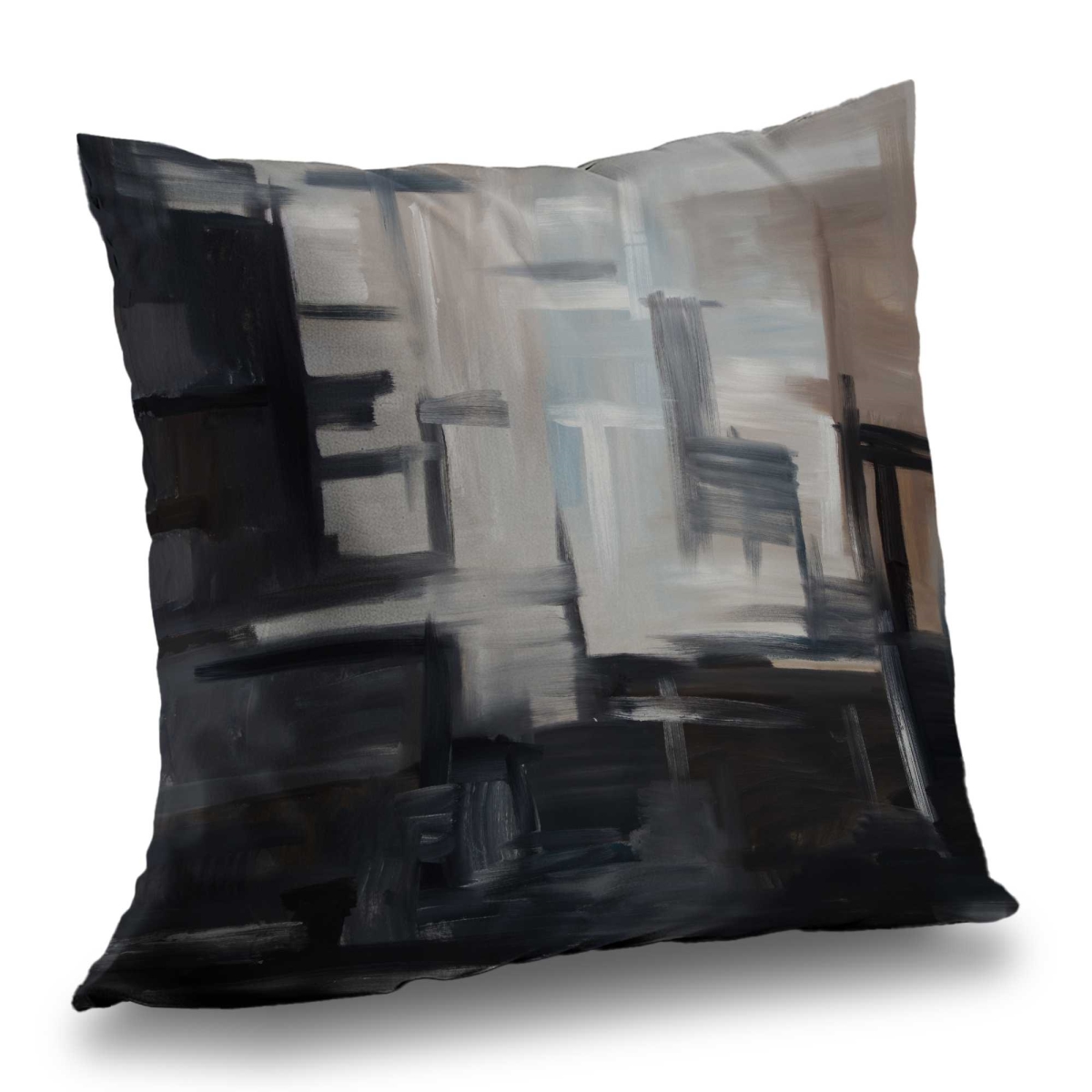 C1PC1414C96AHU 14 x 14 in. Subtil - Brown Shapes Poly Twill Throw for Home Decor