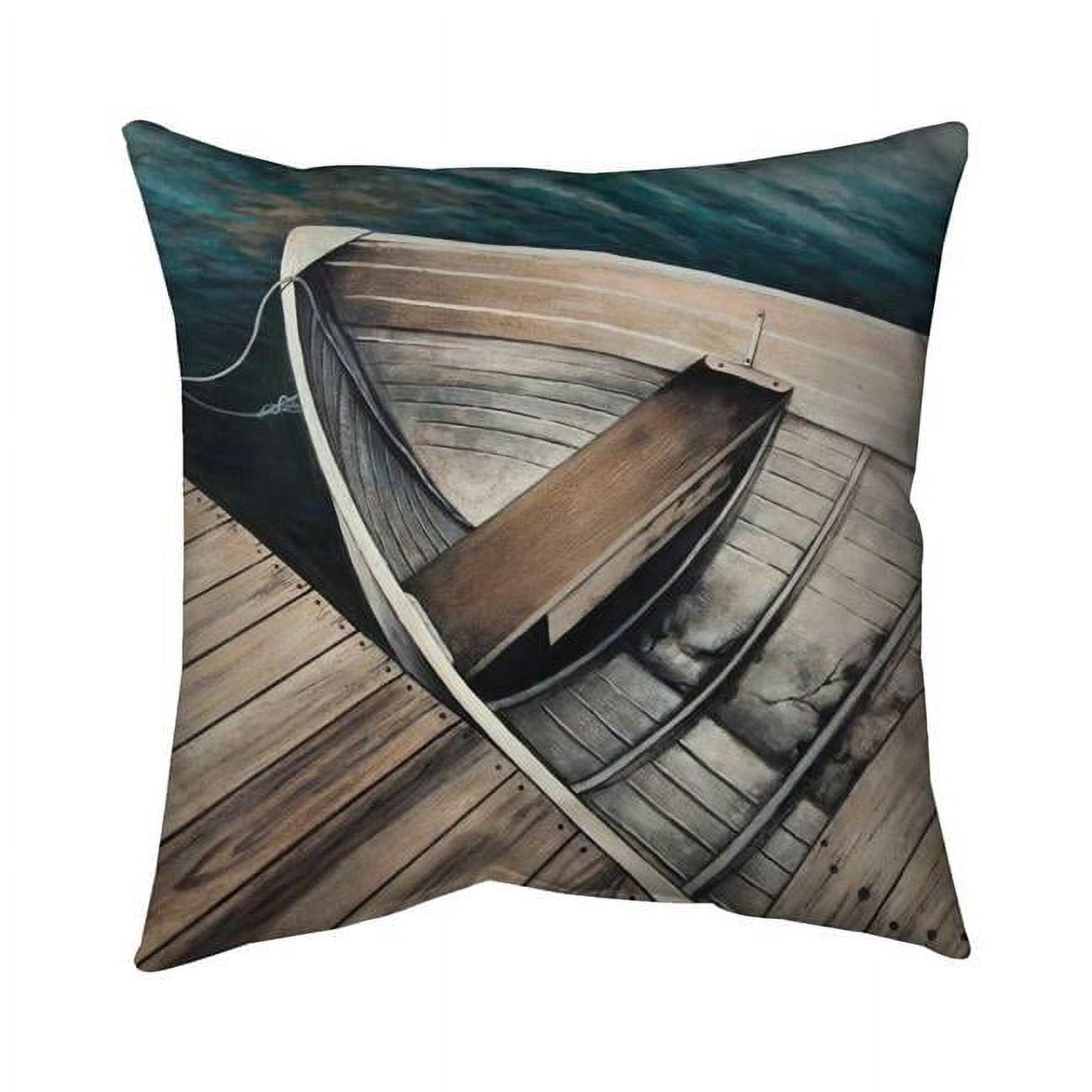 26 x 26 in. Abandoned Rowboats-Double Sided Print Indoor Pillow