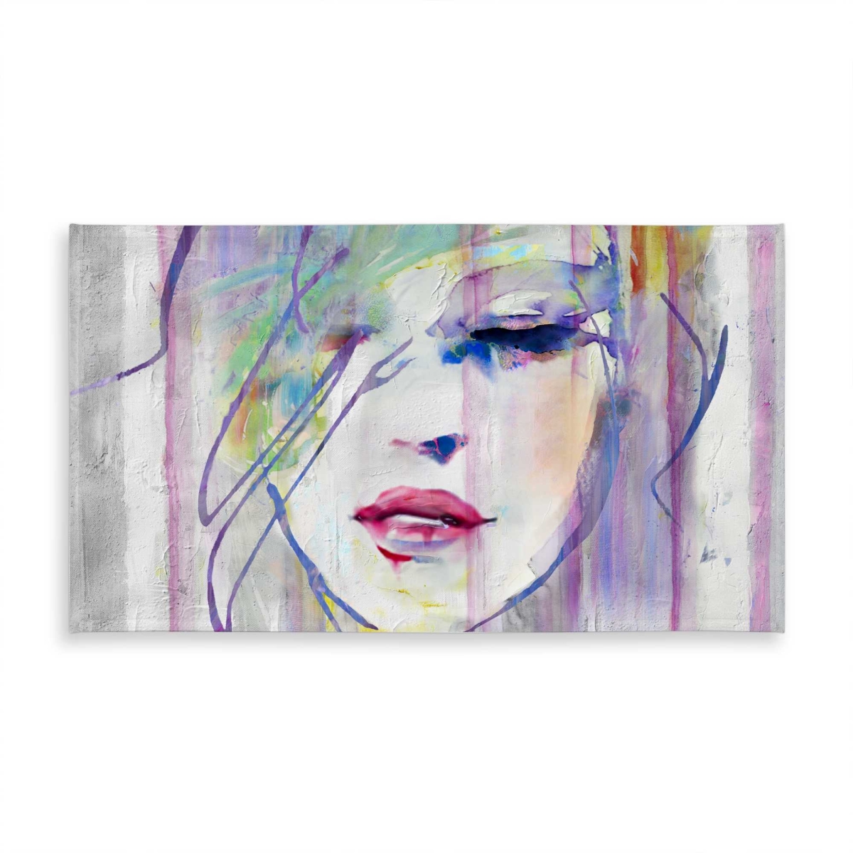 Picture of Begin Home Decor C1TCLRGEZOID00 58 x 102 in. Abstract Beauty Purple Bedroom Tablecloth for Home Decor