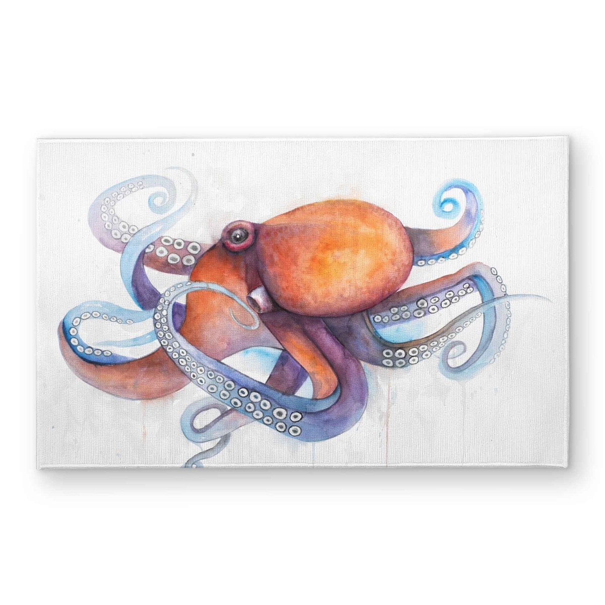 CODM213481IMOS 21 x 34 in. Colorful Octopus Profile Door Mat - Blue Animals Home Decor