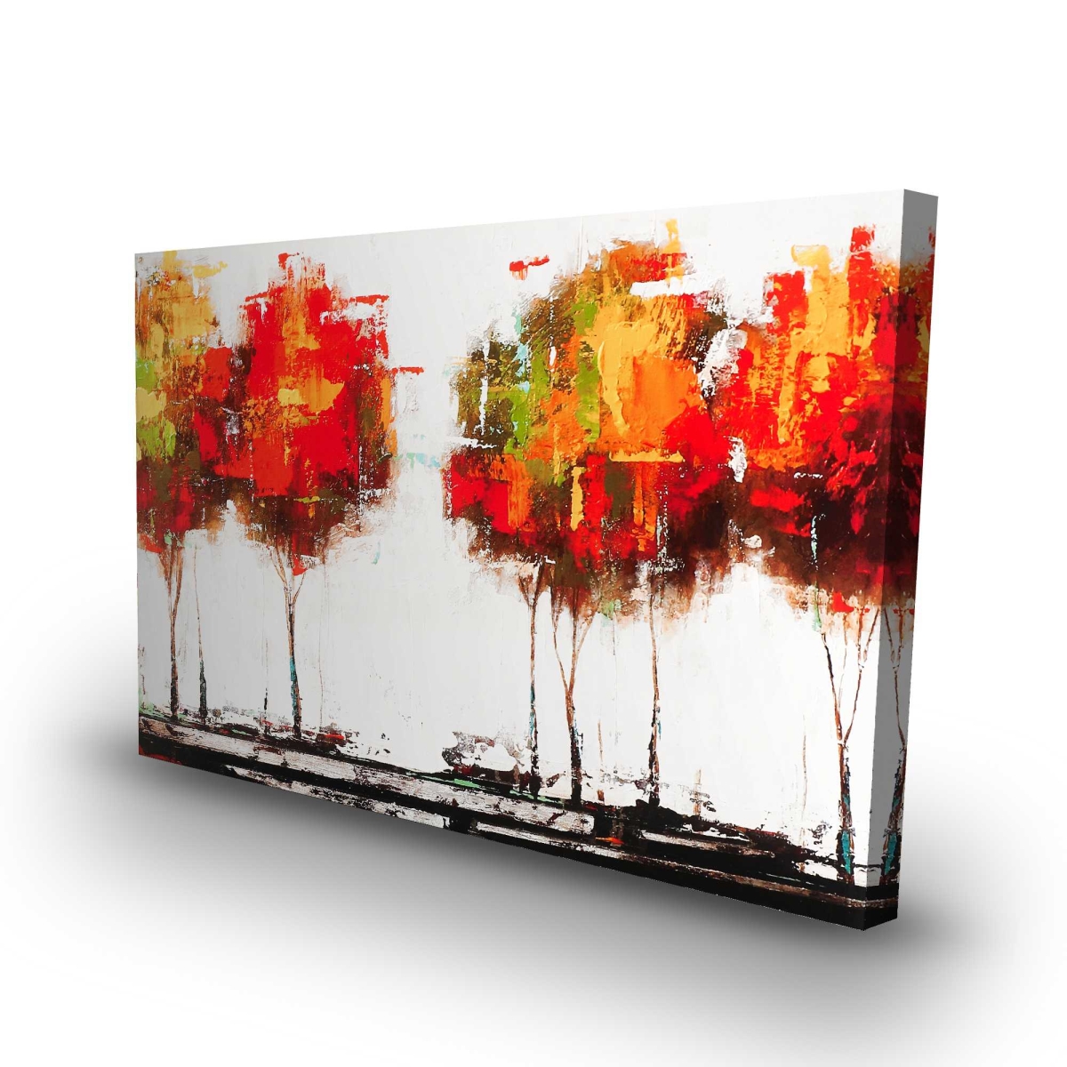 C1RC24369BLEEL 24 x 36 in. Modern Style Trees - Red Canvas Home Decor Artwork