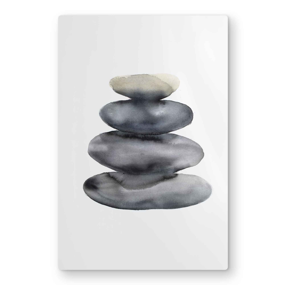 C1MP2436AN524C 24 x 36 in. Four Hot Stones - Spiritual Still Life Metal Print Wall Art - Decor