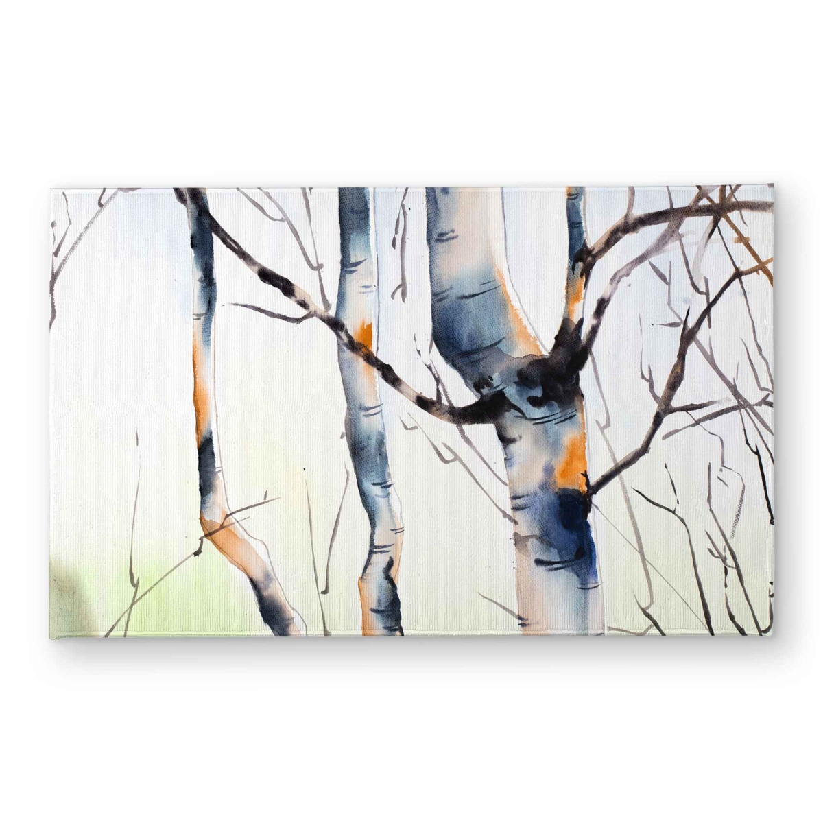CODM2134KB20UA 21 x 34 in. Three Small Birch Trees Door Mat - Indoor & Outdoor Home Decor