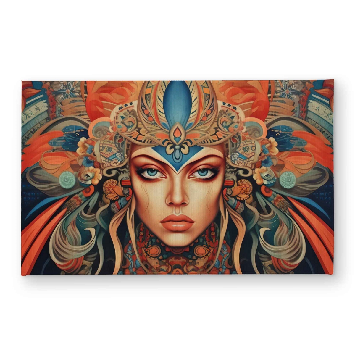 CODM2134L2XGPH 21 x 34 in. Ancient Goddess Abstract Orange Door Mat - Indoor & Outdoor