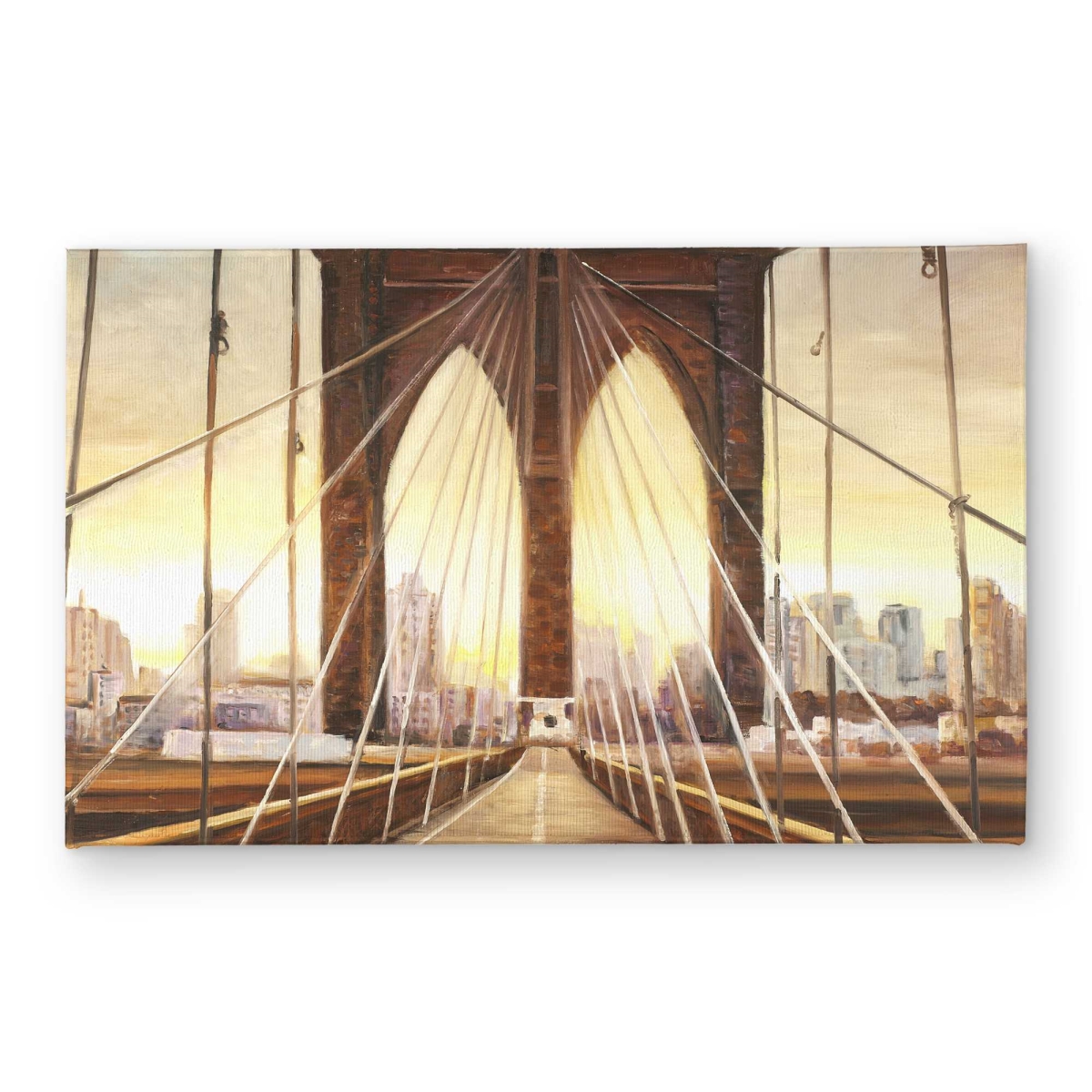 CODM2134LI4RNN 21 x 34 in. Sunset on the Brooklyn Bridge Door Mat - Beige Indoor & Outdoor