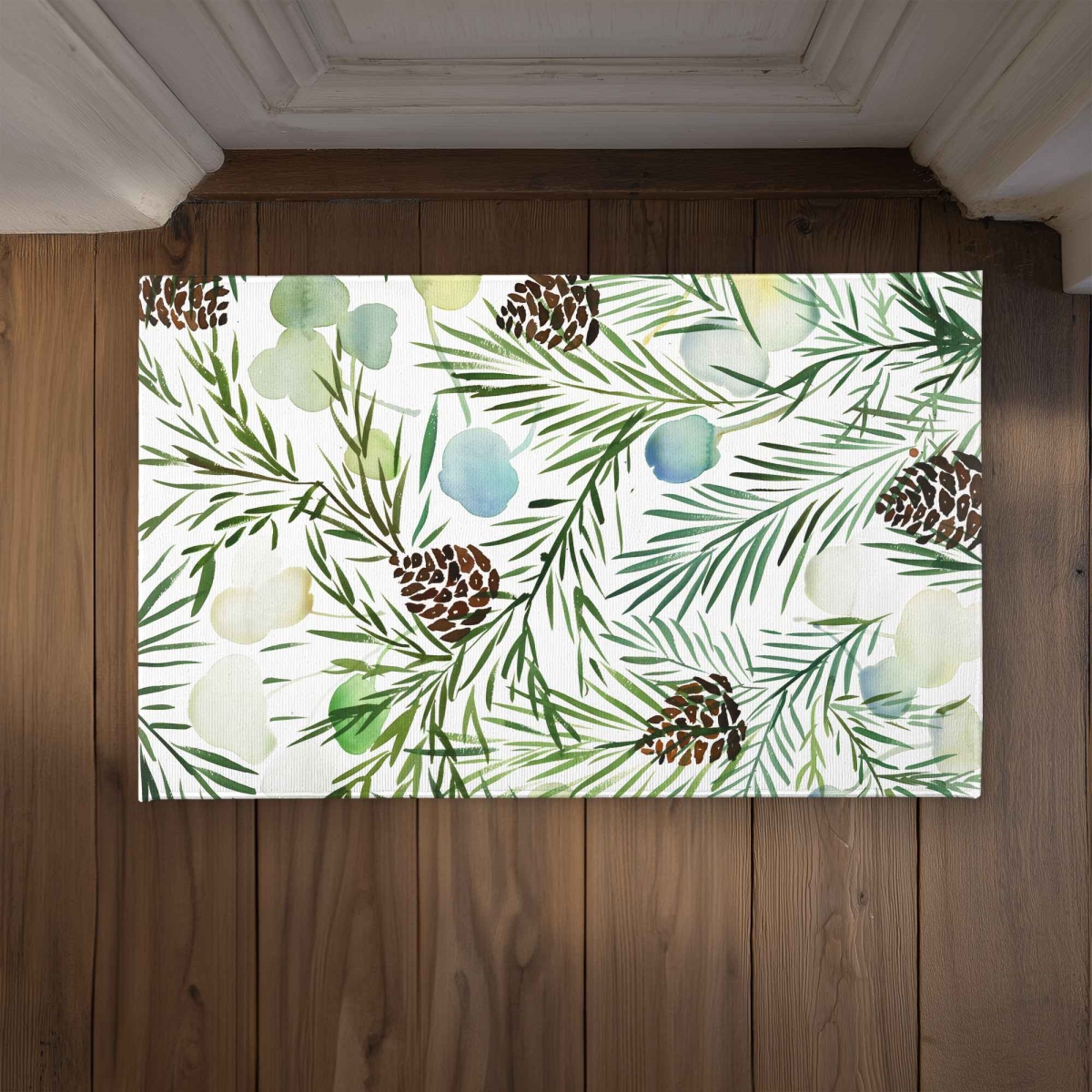 CODM2134DFUGCE 21 x 34 in. Pine Cone Pattern Door Mat - Living Room Holidays Decor